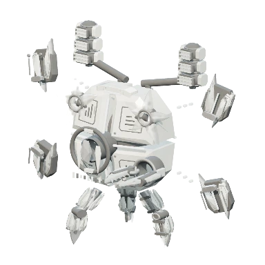 Static form in porcelain white