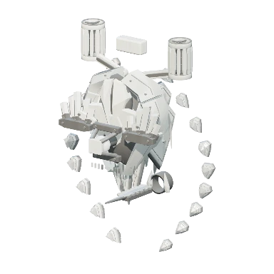 Ghost form in porcelain white