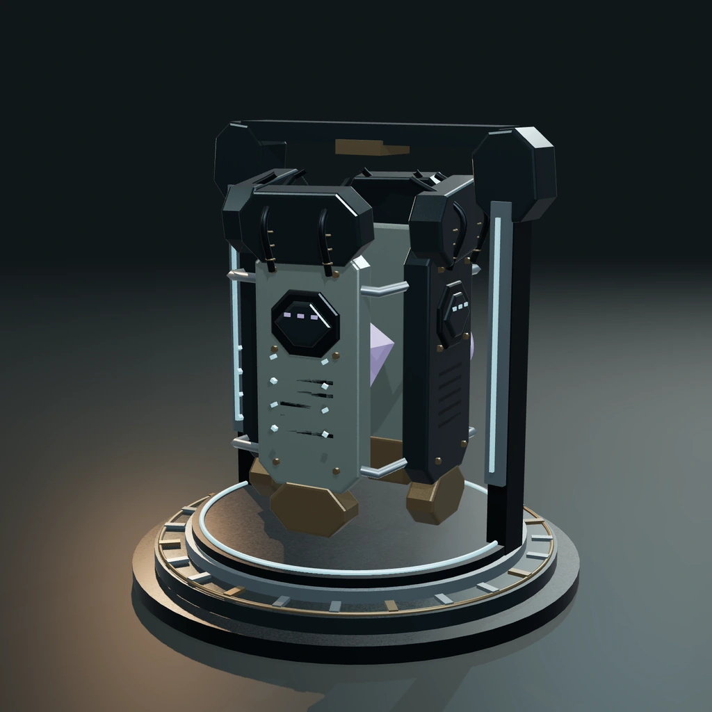 A sealed synthesis crucible with Surge and Void parent affinities